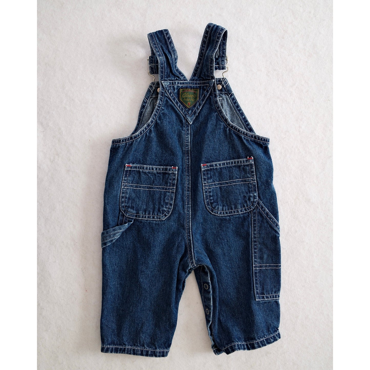 Vintage Baby Gap Classic Patch Overalls: 3/6m