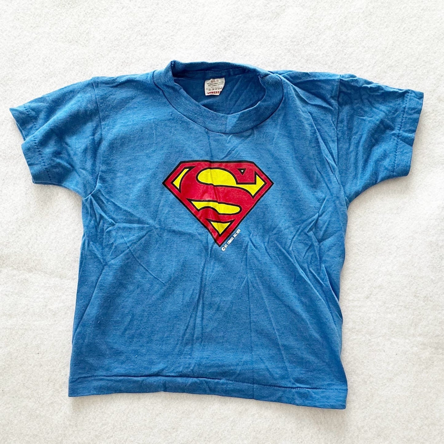 Vintage Underoos Superman Crest Tee: 4T? - Yellow Clover Vintage Kids Clothes
