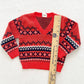 Vintage Unbranded Fair Isle Acrylic Sweater: 18m - Yellow Clover Vintage Kids Clothes