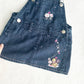 Y2K Disney Baby Pooh Embroidered Denim Skirtall: 6m