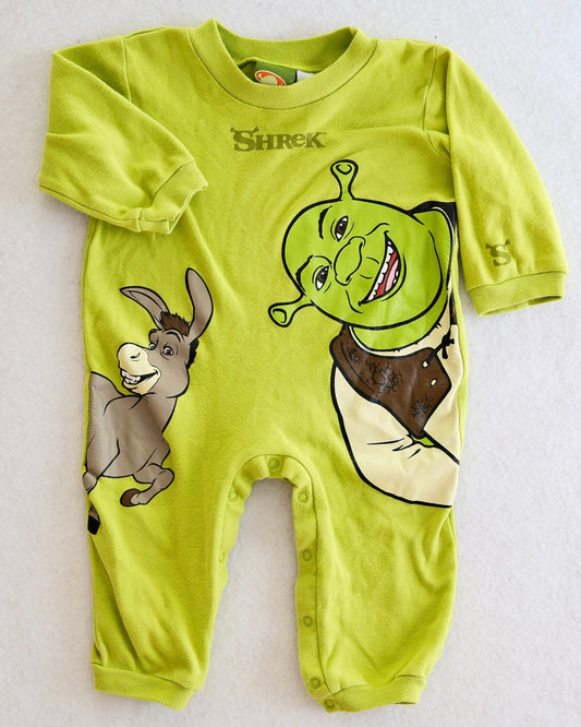 Y2K 2004 Shrek and Donkey Graphic Baby Romper