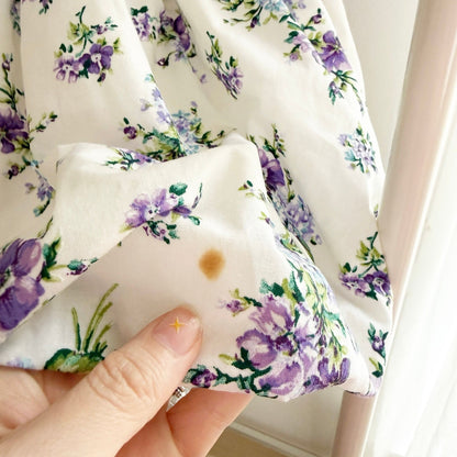 Vintage Thomas Purple Floral Bubble Hem Baby Dress, 24M