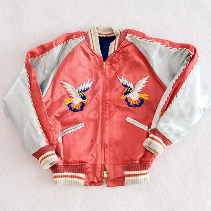 Vintage 1950s Sukajan Style Panama Bomber Jacket: 3T - Yellow Clover Vintage Kids Clothes