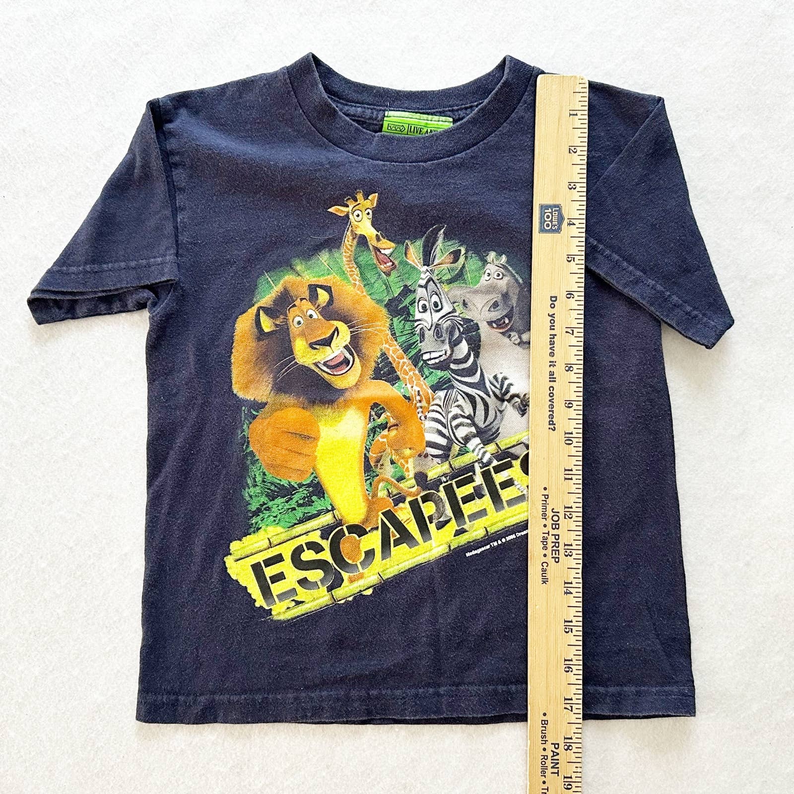 Y2K Madagascar Movie Graphic Tee: 5y - Yellow Clover Vintage Kids Clothes