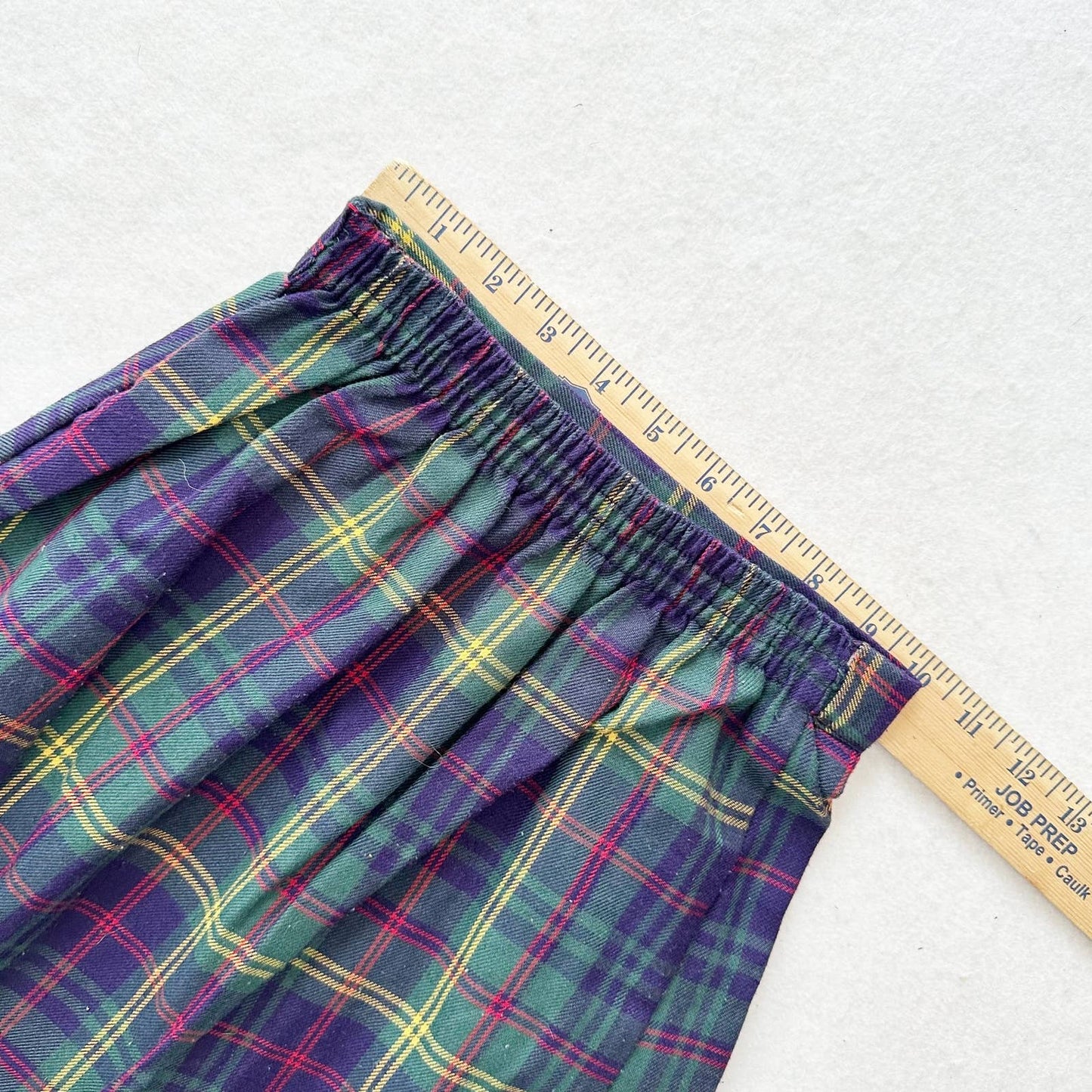 Vintage Young Vibes Tartan Vest and Skirt Set: 6/7y? - Yellow Clover Vintage Kids Clothes