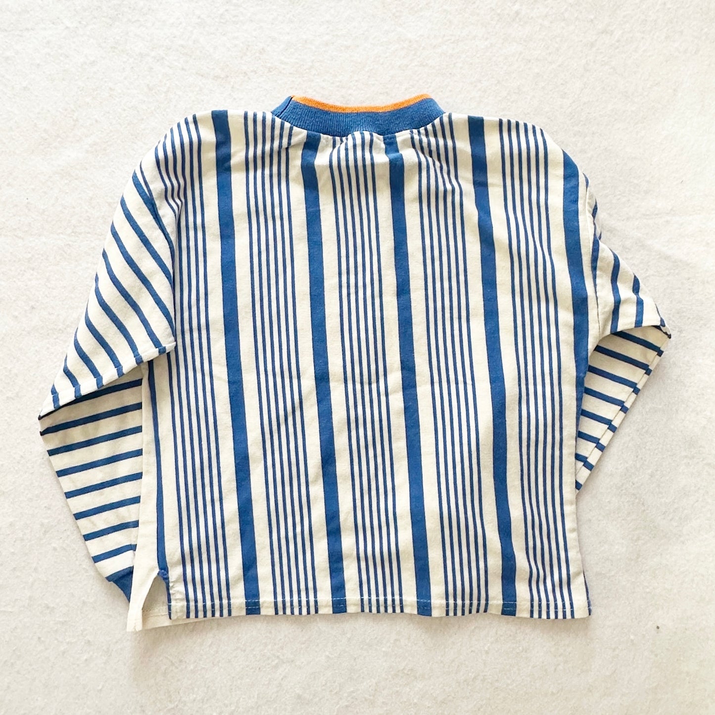 Vintage Buster Brown Travel Theme Striped Tee: 6y? - Yellow Clover Vintage Kids Clothes