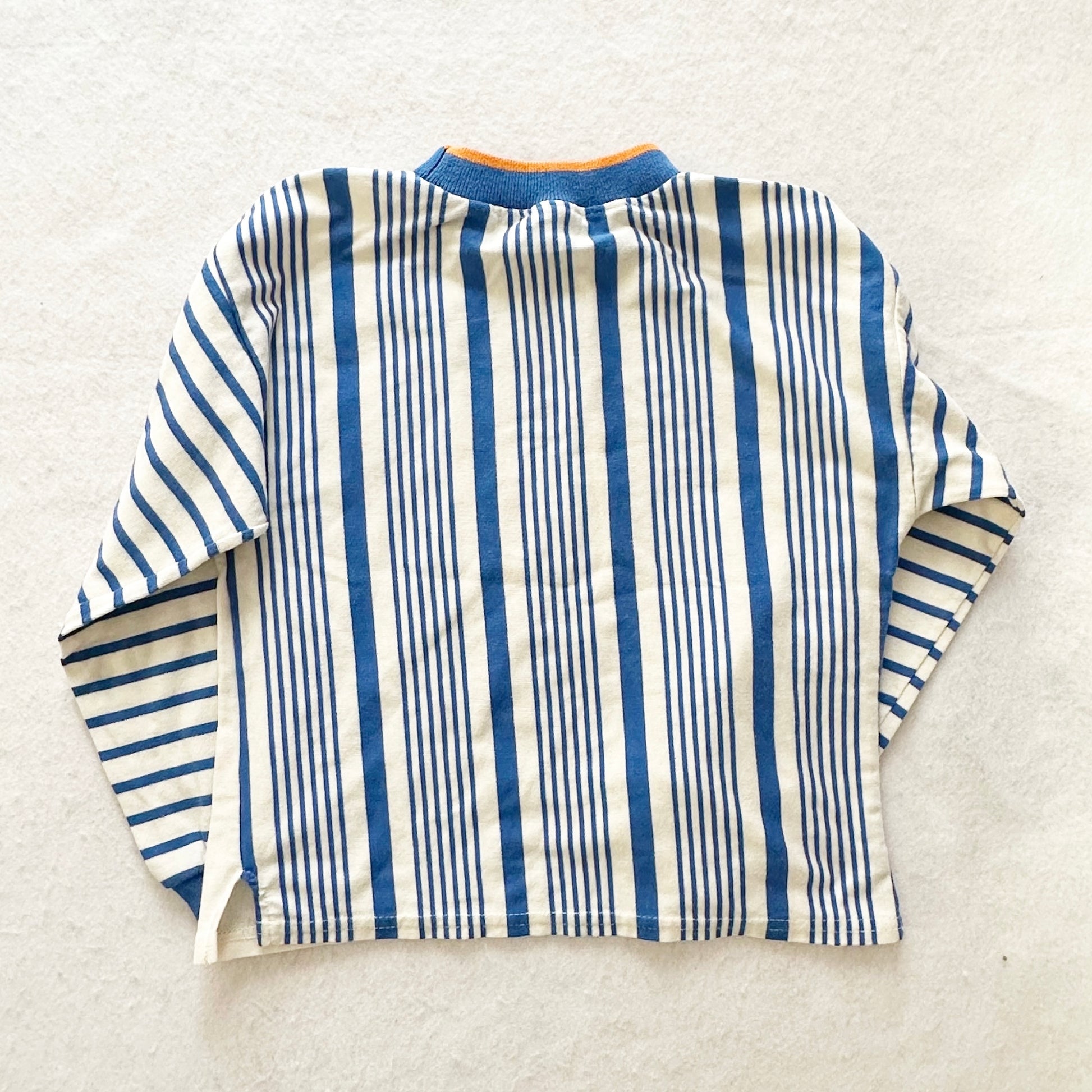 Vintage Buster Brown Travel Theme Striped Tee: 6y? - Yellow Clover Vintage Kids Clothes