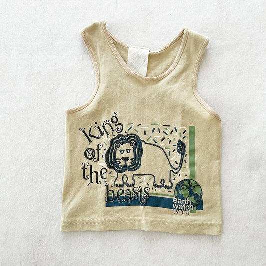 Vintage Spencer’s Lion Tank Top: 2T? - Yellow Clover Vintage Kids Clothes