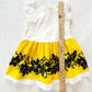 Vintage Hawaiian Yellow and Black Floral Print Dress: 5T? - Yellow Clover Vintage Kids Clothes