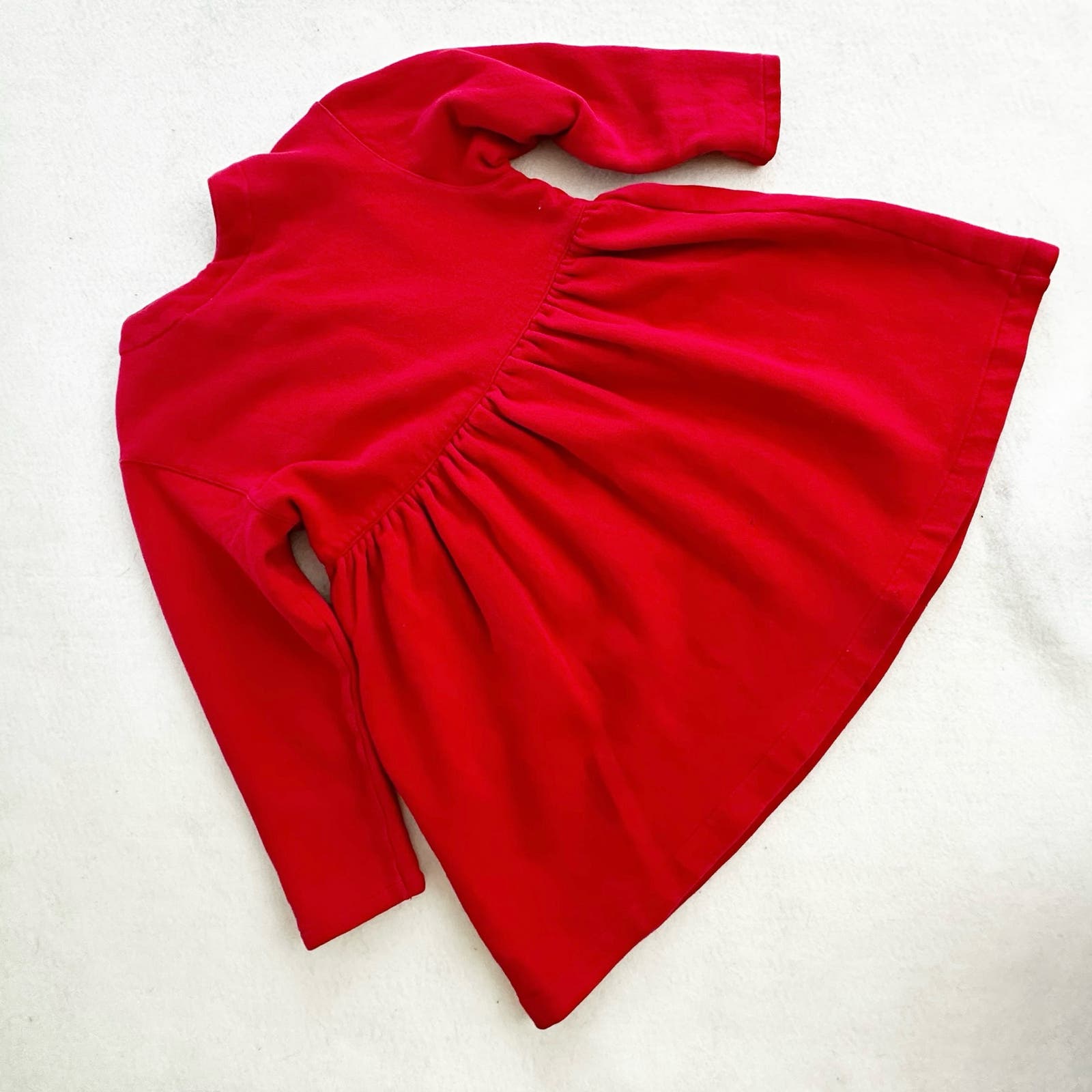 Vintage Looney Tunes Characters Embroidered Sweatshirt Dress: 5T? - Yellow Clover Vintage Kids Clothes