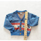 Vintage K-Mart Moose Fair Isle Cardigan: 24m? - Yellow Clover Vintage Kids Clothes