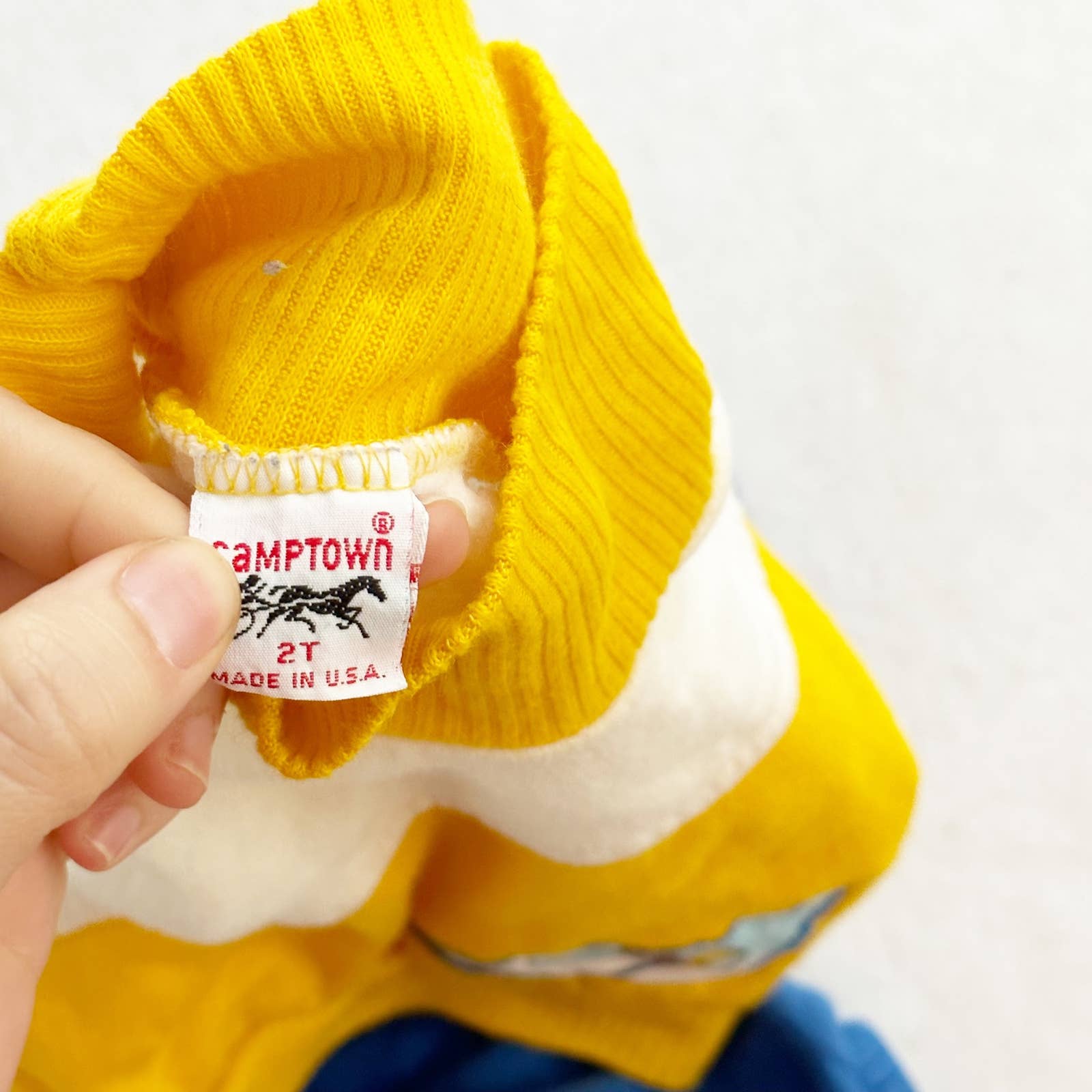 Vintage Camptown Ski Bear Sweatshirt Set: 24m? - Yellow Clover Vintage Kids Clothes