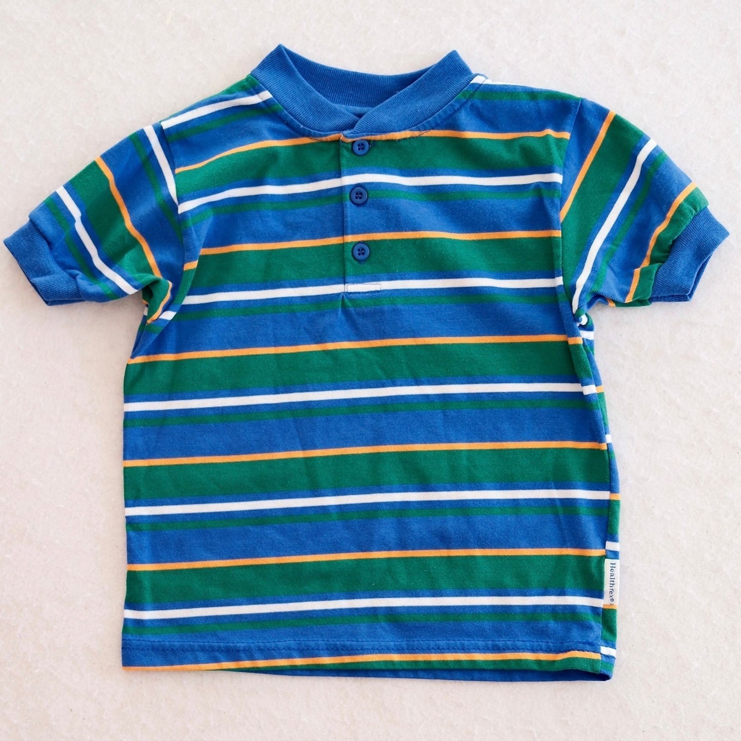Vintage Healthtex Striped Henley Kids Tee, 6y?