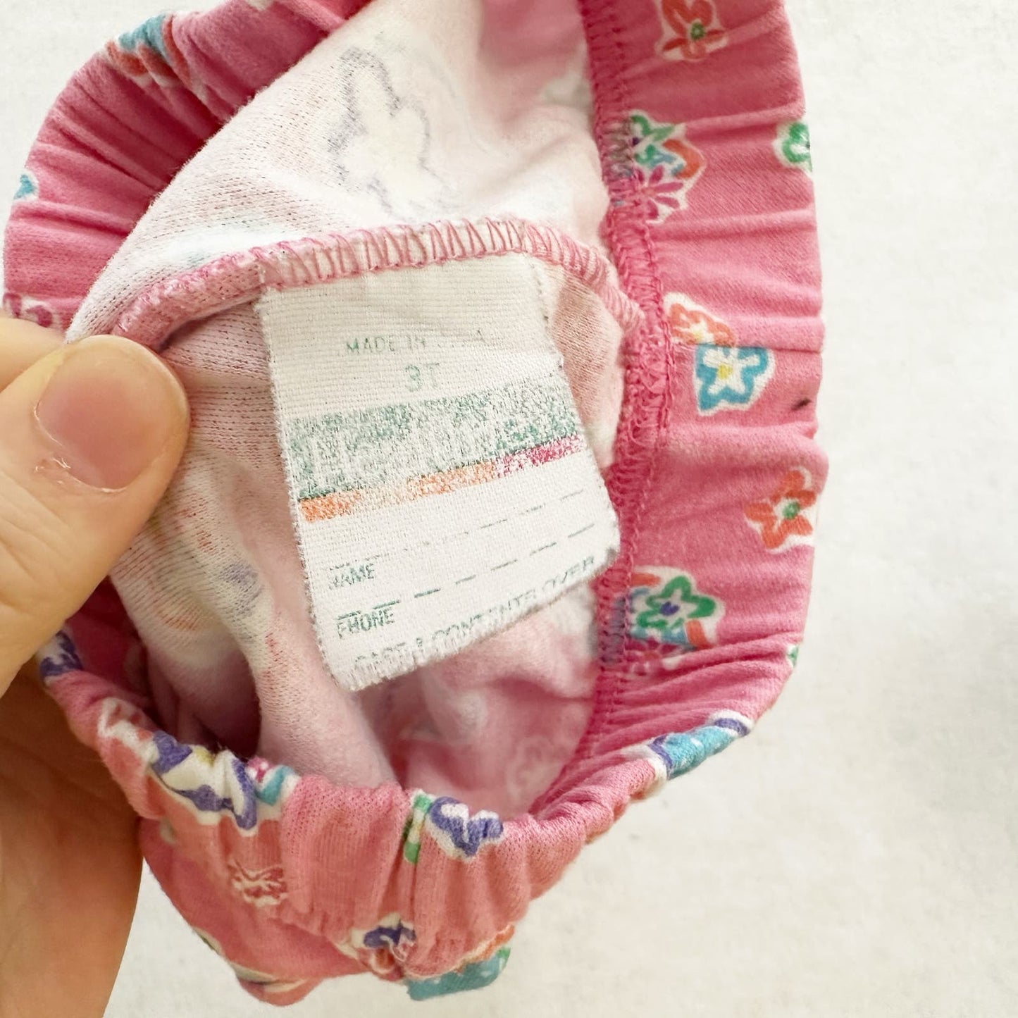 Vintage Healthtex Floral Hearts Leggings Pants: 2T? - Yellow Clover Vintage Kids Clothes