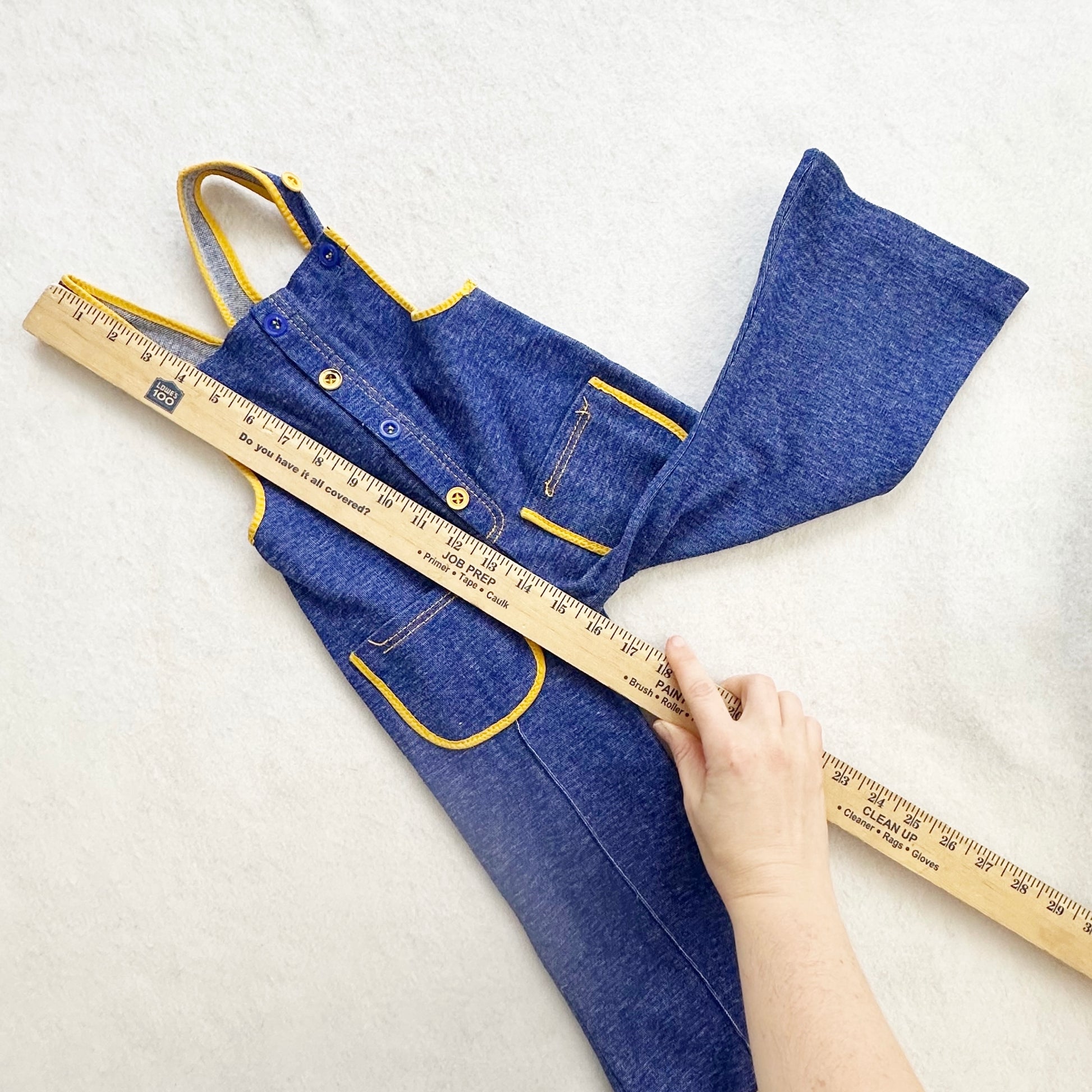 Vintage Danish Stretch Flare Romper: 12/18m - Yellow Clover Vintage Kids Clothes