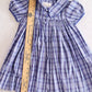 Strasburg Purple Plaid Flower Embroidered Button Dress: 18m? - Yellow Clover Vintage Kids Clothes