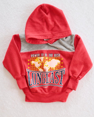 Vintage Toddler Longlast World Map Hooded Sweatshirt: 3T
