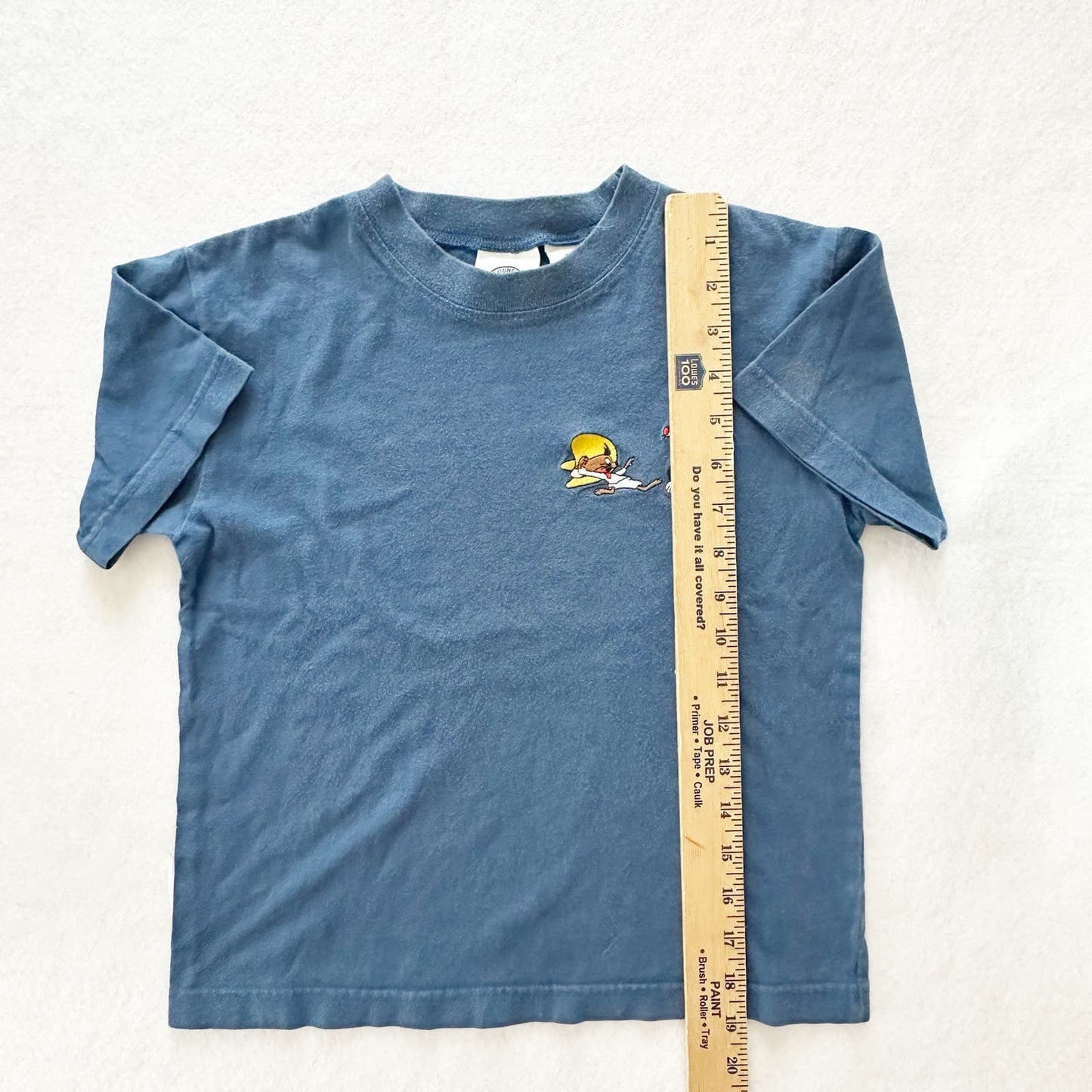 Vintage Looney Tunes Sylvester and Speedy Embroidered Tee: 8y - Yellow Clover Vintage Kids Clothes