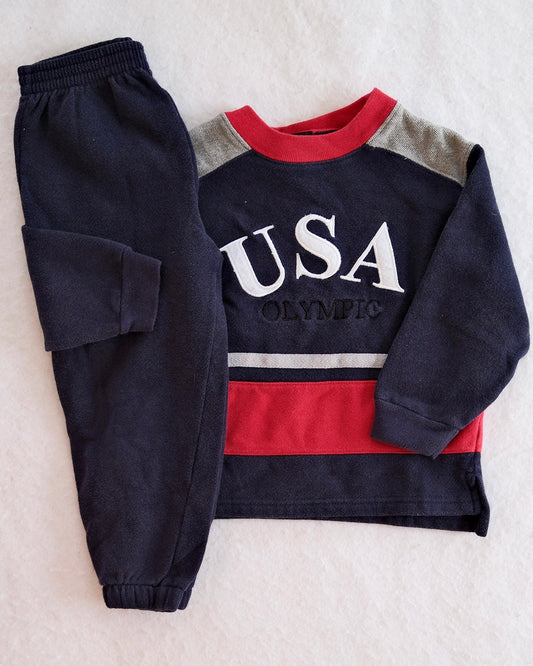 Vintage USA Olympics Sweatshirt Set: 3T