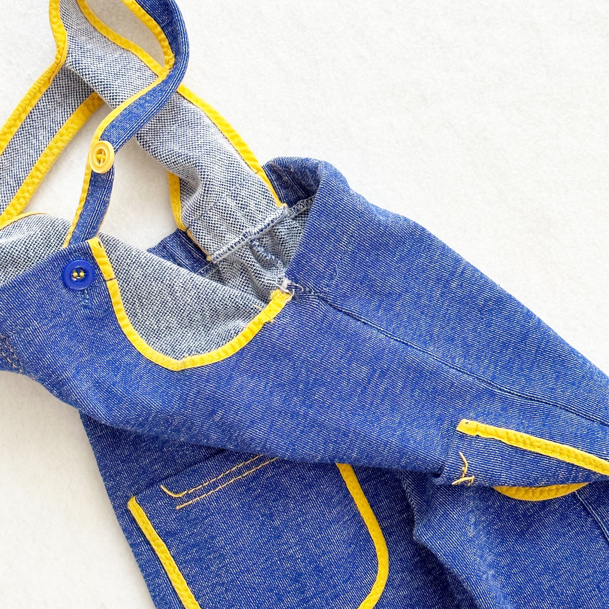 Vintage Danish Stretch Flare Romper: 12/18m - Yellow Clover Vintage Kids Clothes