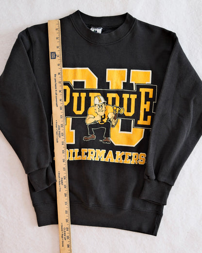 Vintage Purdue Univeristy Boilermakers Graphic Sweatshirt: 12y - Yellow Clover Vintage Kids Clothes