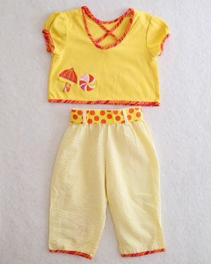 Y2K Molly & Millie Yellow 2-Piece Beach Set: 24m?
