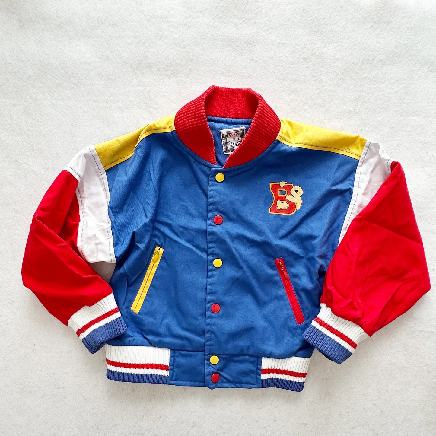 Vintage Bear N’ Wear It Athletic Athletic Cotton Jacket: 4T - Yellow Clover Vintage Kids Clothes