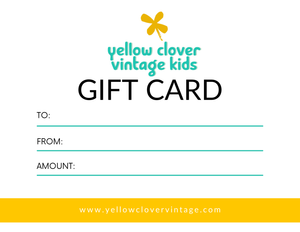 Yellow Clover Vintage Kids gift card