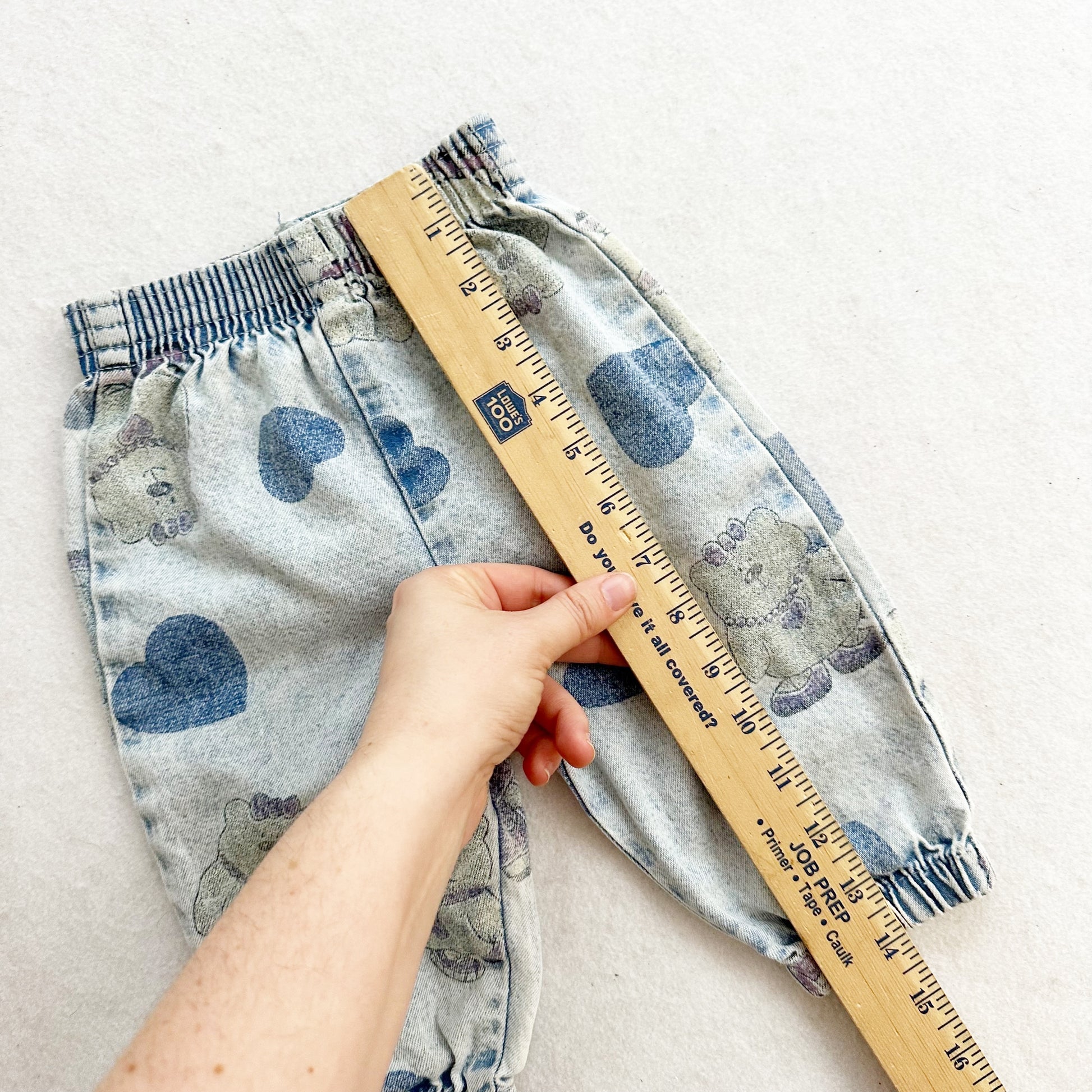 Vintage Kuzzins Teddy Bear Jogger Jeans: 6m? - Yellow Clover Vintage Kids Clothes