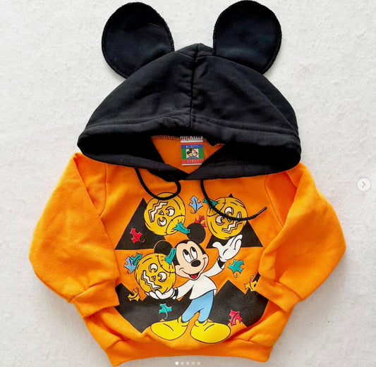 Vintage Mickey’s Stuff for Kids Halloween Ears Baby Hooded Sweatshirt