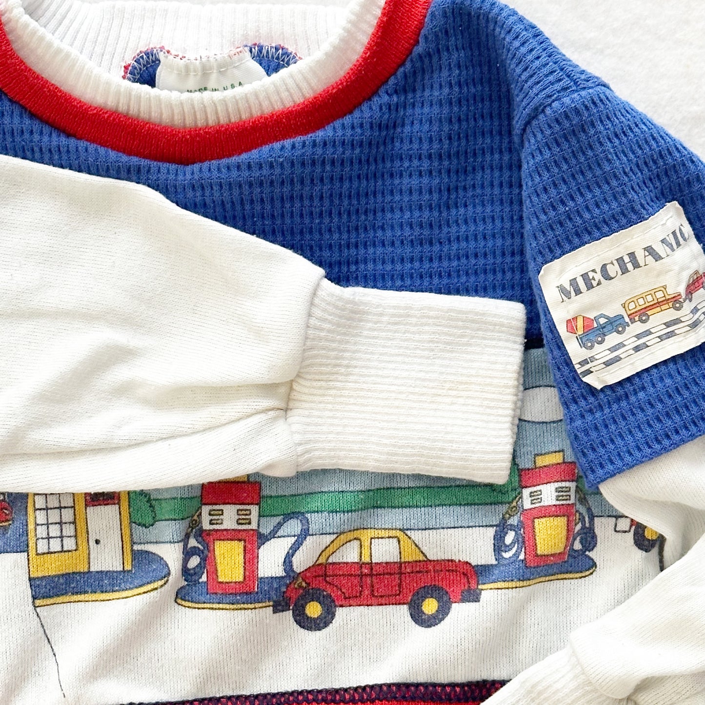 Vintage Healthtex Mechanic Long Sleeve Top: 24m? - Yellow Clover Vintage Kids Clothes