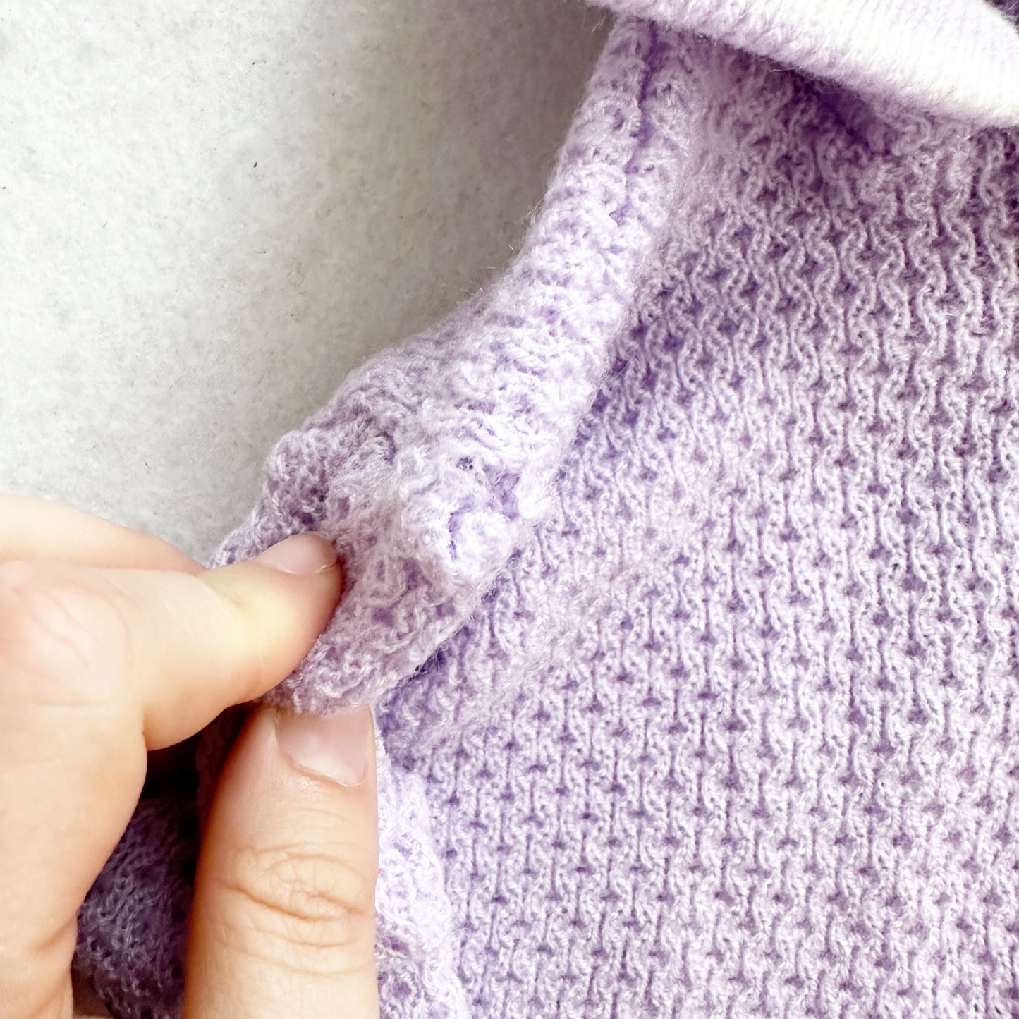 Vintage Lerner Shops Lilac Knit Sweater Set: 18m - Yellow Clover Vintage Kids Clothes