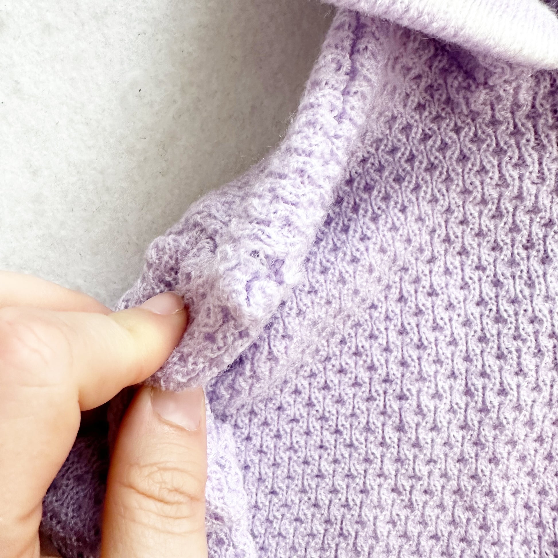 Vintage Lerner Shops Lilac Knit Sweater Set: 18m - Yellow Clover Vintage Kids Clothes