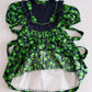 Vintage Spanish Green Apple Print Dress: 3T