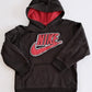 Y2K Nike black and red pullover hoodie with thermal fabric accents