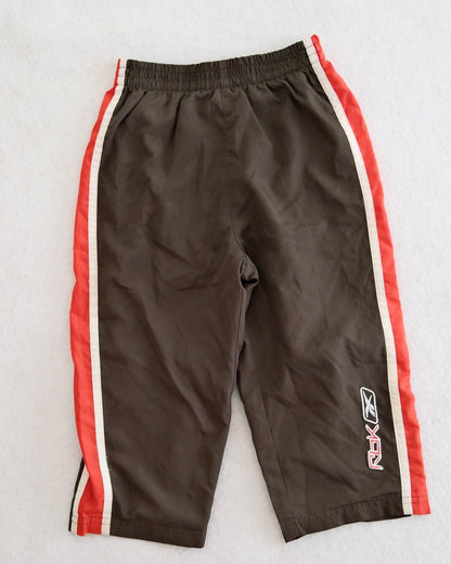Y2K Reebok Dark Gray/Brown Track Pants, size 2T