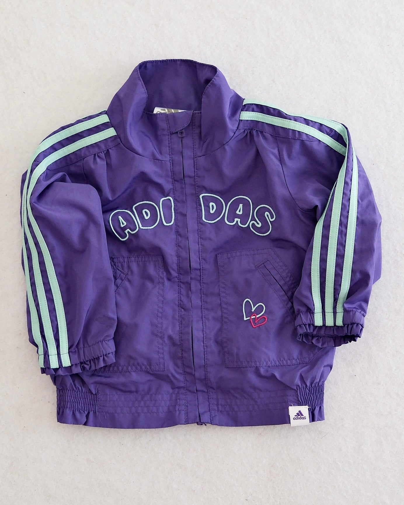 Y2K Adidas Purple Windbreaker, size 12M