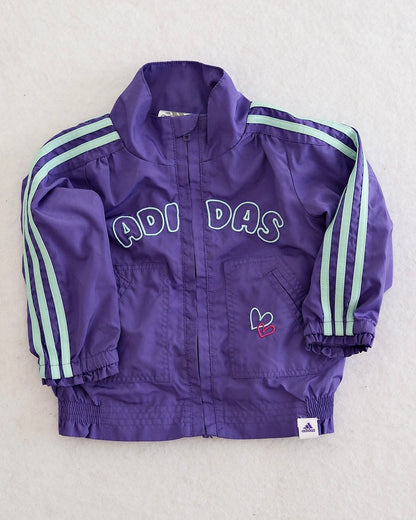 Y2K Adidas Purple Windbreaker, size 12M