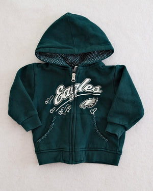 NFL Team Apparel Philadelphia Eagles Zip Hoodie, size 18M