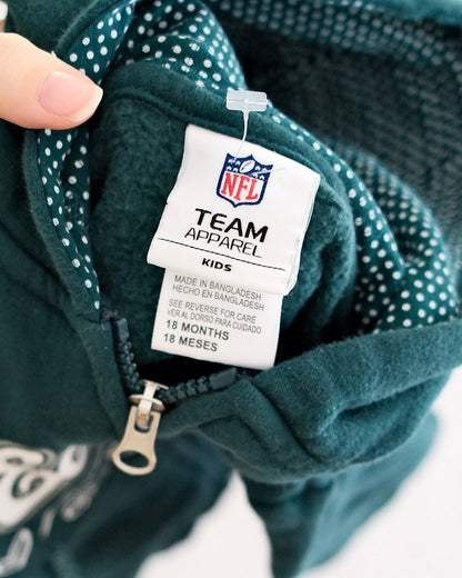 NFL Team Apparel Philadelphia Eagles Zip Hoodie, size 18M