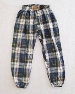 Vintage Notre Dame Fighting Irish Plaid Flannel Pants, size 5/6