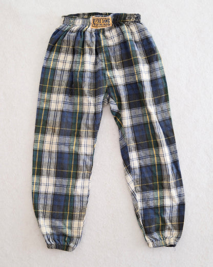 Vintage Notre Dame Fighting Irish Plaid Flannel Pants, size 5/6