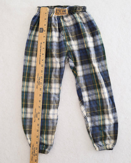 Vintage Notre Dame Fighting Irish Plaid Flannel Pants, size 5/6