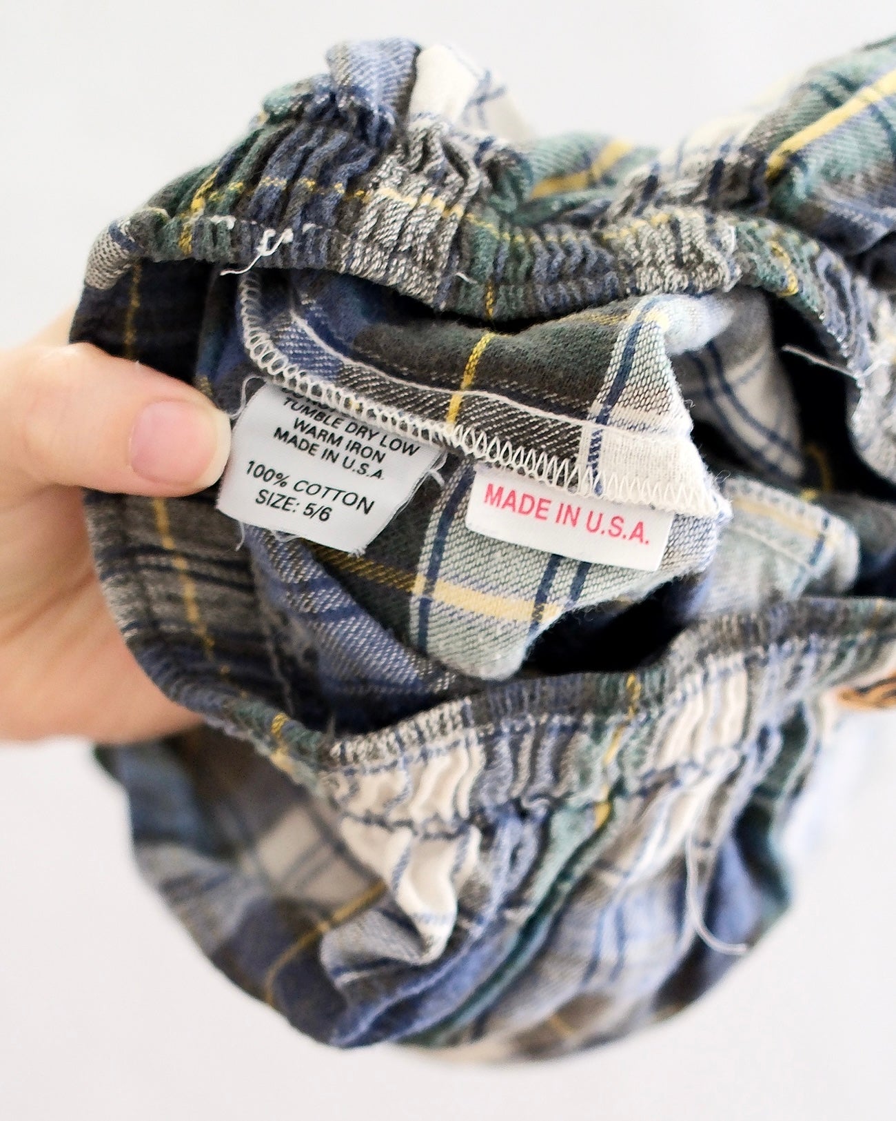 Vintage Notre Dame Fighting Irish Plaid Flannel Pants, size 5/6
