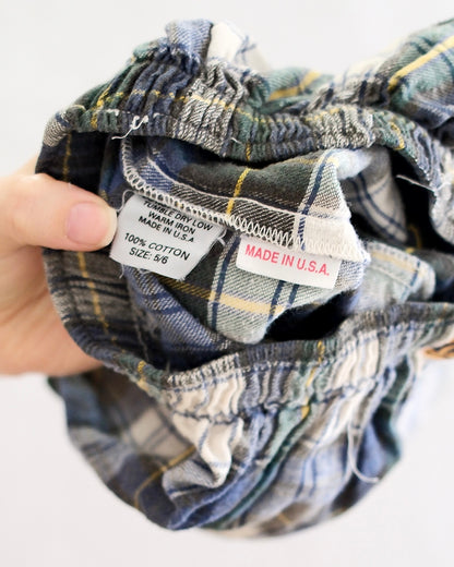 Vintage Notre Dame Fighting Irish Plaid Flannel Pants, size 5/6