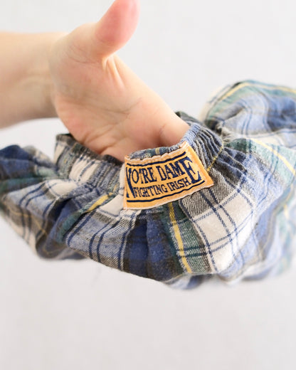 Vintage Notre Dame Fighting Irish Plaid Flannel Pants, size 5/6