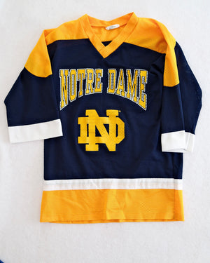Vintage Notre Dame Fighting Irish Hockey Jersey, size youth L