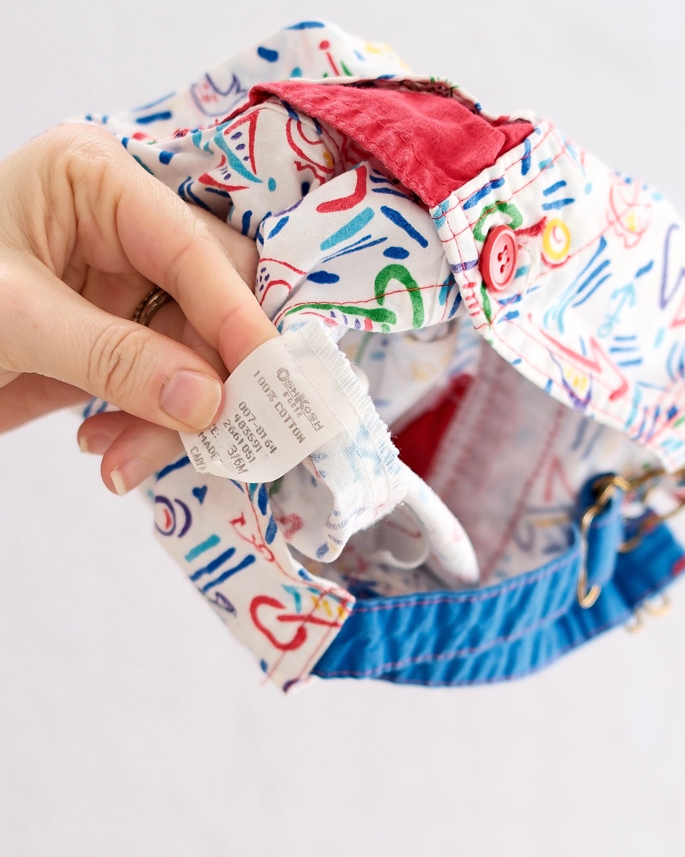 Vintage OshKosh B'Gosh Nautical Novelty Print Shortalls: 3-6M - Yellow Clover Vintage Kids Clothes