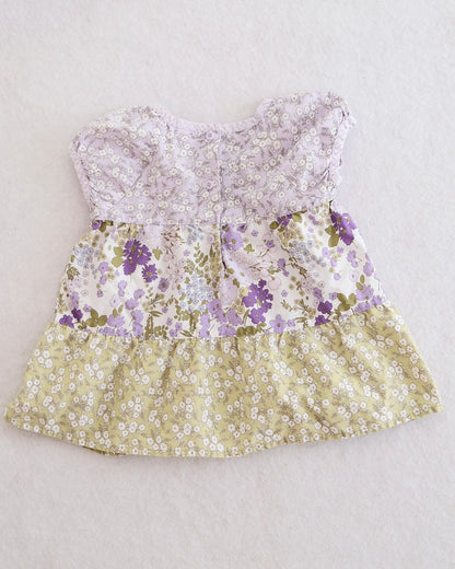 2009 Y2K Gymboree Cowgirls at Heart Purple Floral Tiered Top & Leggings Set, size 3T