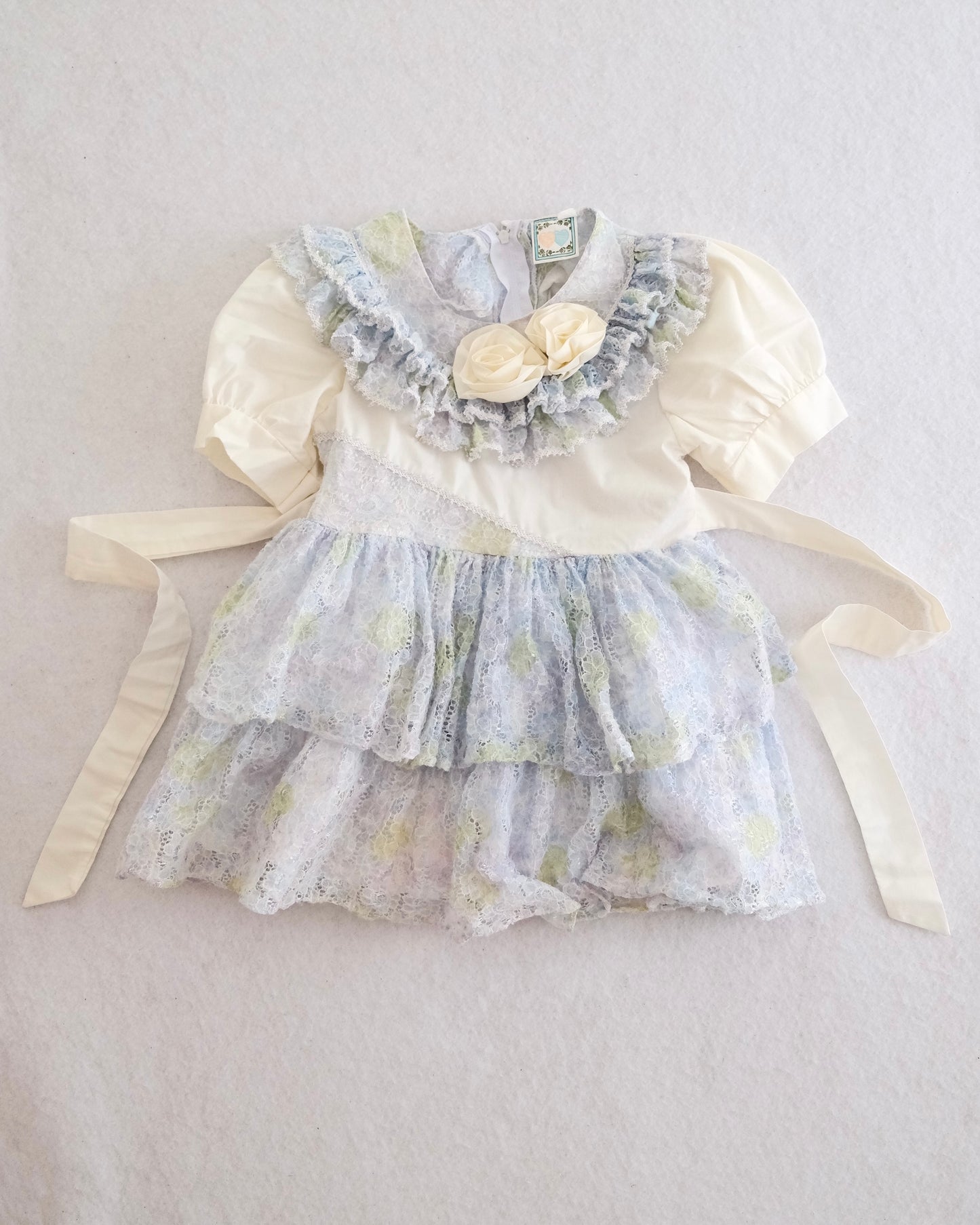 Blue Lace Tiered Party Dress, size 2T?